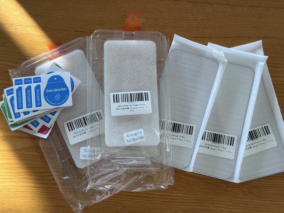 Conjunto 6 Películas Vidro Google Pixel 11 Pro (Novas + Aplicador Incluído)