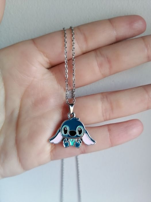 Colar Stitch Aço Prateado