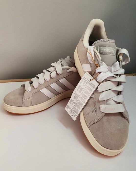 Кеды мужские новые Adidas Grand Court Base серые