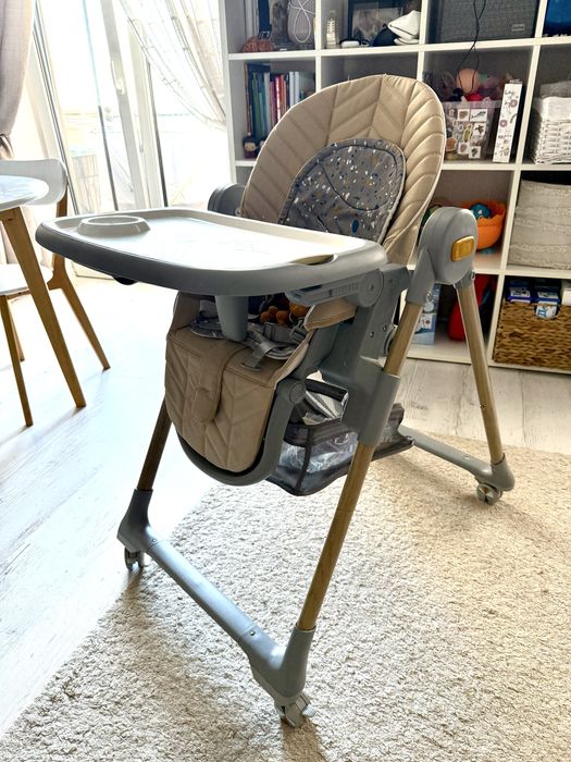 Стільчик для годування KinderKraft Lastree Beige Wood