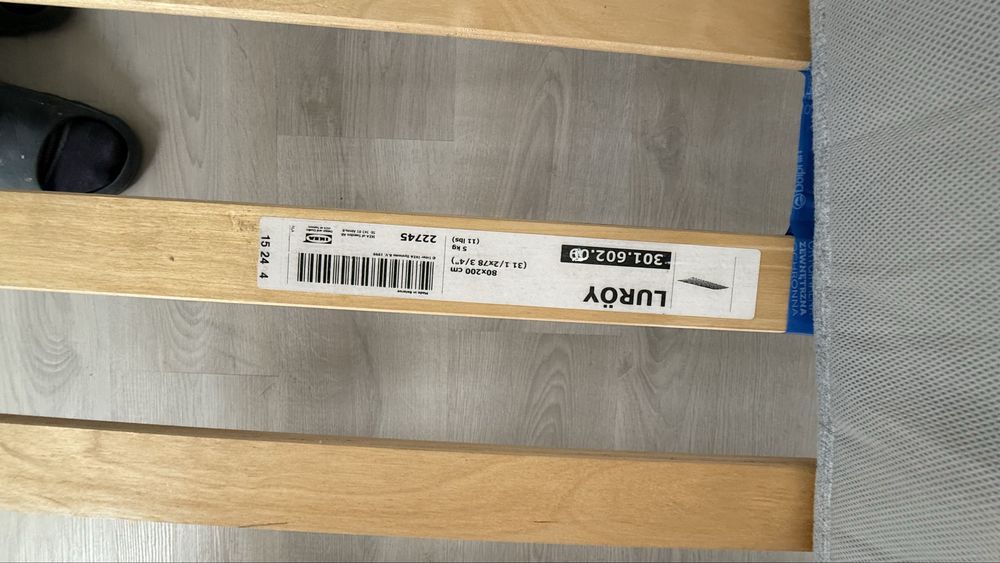 Łóżko IKEA MINNEN 80x200 + stelaż LURÖY + materac ÅGOTNES