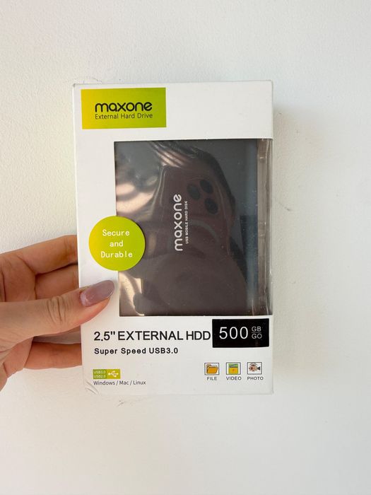 Maxone 500GB USB 3.0 Przenośny dysk twardy 2.5 cala Aluminium
