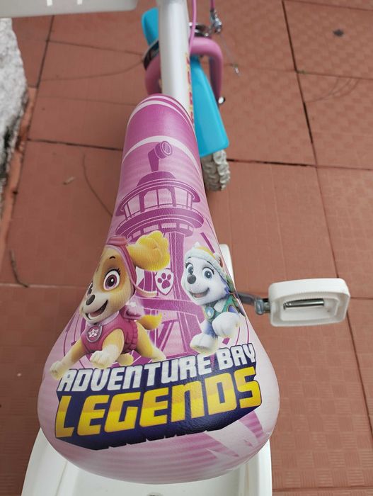 Bicicleta de menina Patrulha Pata Rosa R12 Nova