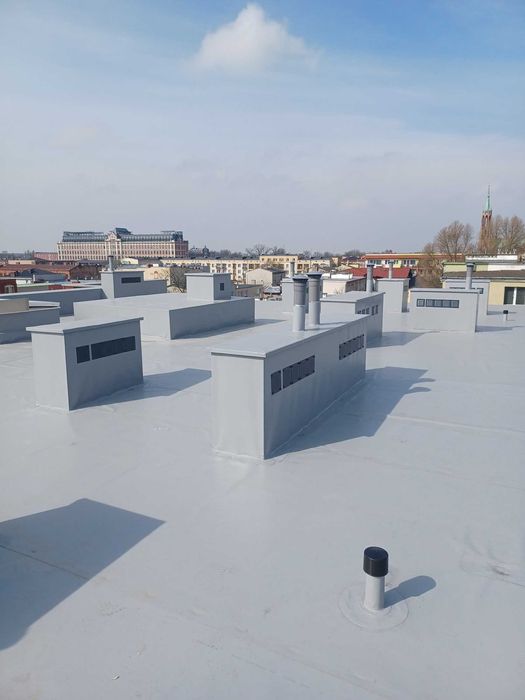 dach płaski  membrana PVC papa stropodach  hydroizolacja taras balkon