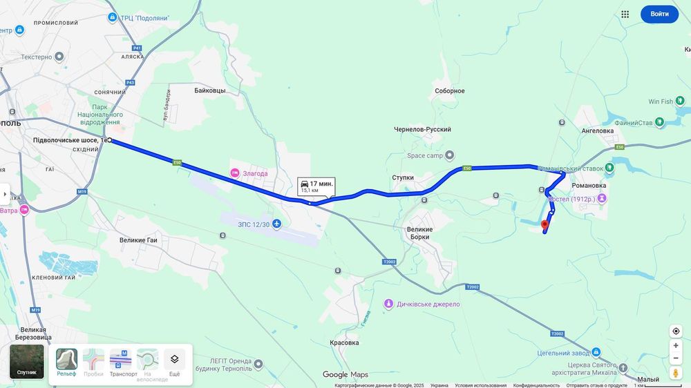 ділянка у селі Романівка в дачному кооперативі, Тернопіль за 15 км.