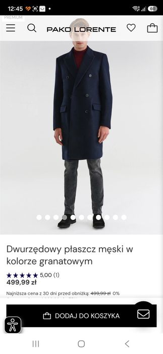 Płaszcz męski Pako Lorente