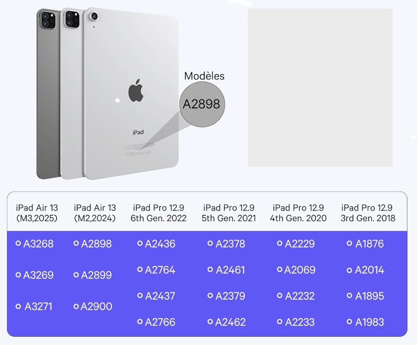 Klawiatura Earto iPad Pro 12.9 Magnes Touchpad Podświetlenie AZERTY