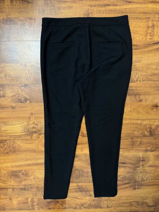 Bawełniane spodnie chino czarne chinosy z ozdobnymi Zara M 38