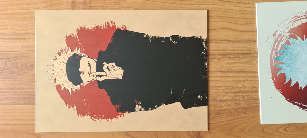 Placa de metal para parede, anime