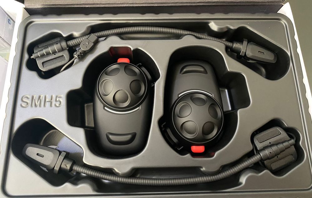 par intercomunicadores sena smh5 dual-boom/wired