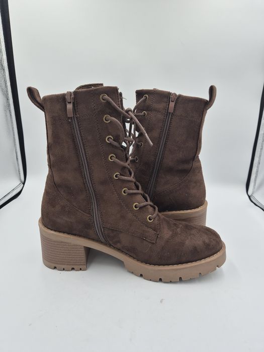 Botki damskie Brązowe Dockers na obcasie 41