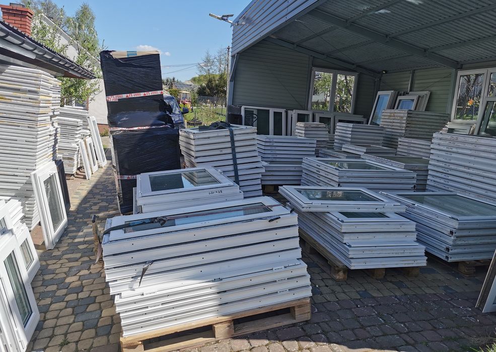 Skład okien PCV   okna z demontażu używane 80x100 110x135 60x80 itp!!