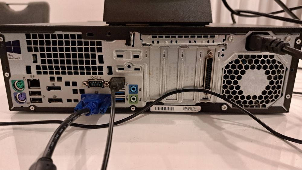 HP ProDesk 600 G1 SFF, komputer stacjonarny, monitor, klawiatura, DVD