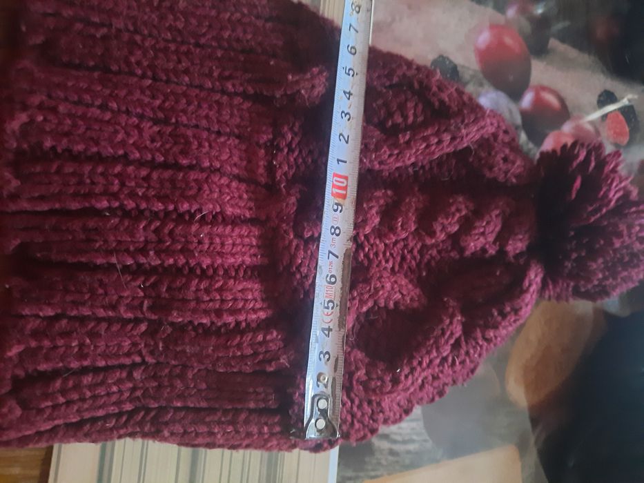 Czapka Czerwona Bordowa