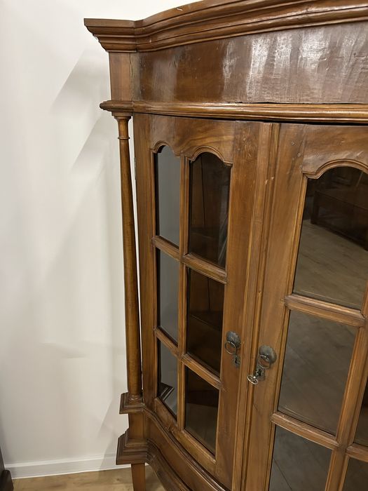 Witryna antyczna narożna teak