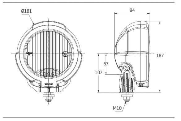 Par de faróis SIM de longo alcance (3 pares disponíveis)