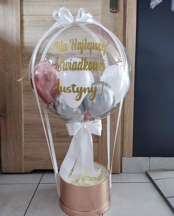 Balon,dekoracja balonowa,box balonowy,pudełko z balonem, kula balonowa