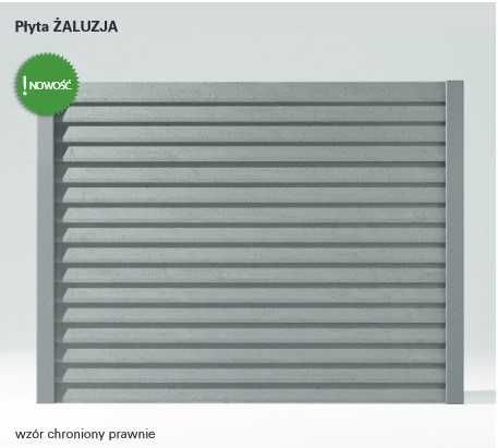 Nowoczesne ogrodzenie betonowe, nowy wzór, żaluzja