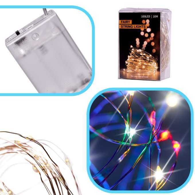 Lampki LED lampki świąteczne na choinkę ozdobne 100LED 10m