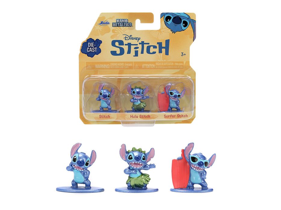 Figurki Jada Stitch Metalowe 4Cm 3 Sztuki. Nowy Produkt