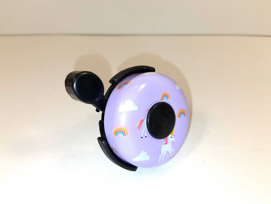 F262 Dzwonek Rowerowy Dla Dzieci Jednorożec Tęcza Fioletowy Nowy