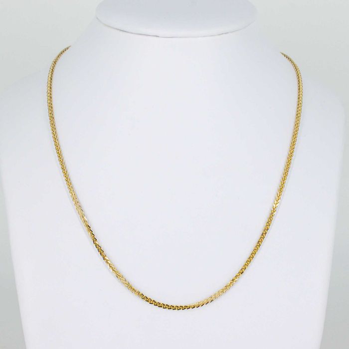 Złoty łańcuszek 585 7,72g 60cm KŁOS diamentowany Nowy WYSYŁKA GRATIS