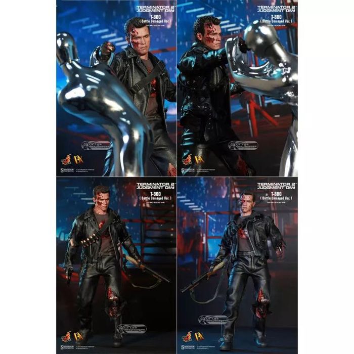 Terminator 2  hot toys t-800 Battle damaged