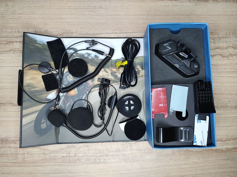 Блютуз мотогарнитура интерком для мото шлема Fodsports M1-S