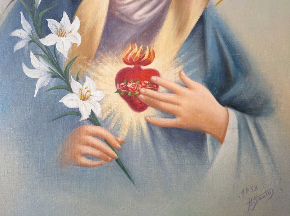 Nossa Senhora das Dores óleo sobre tela 1952