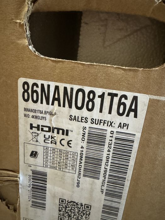 Телевізор LG 86nano81t  120 Герц Новий Гарантія 1 Рік