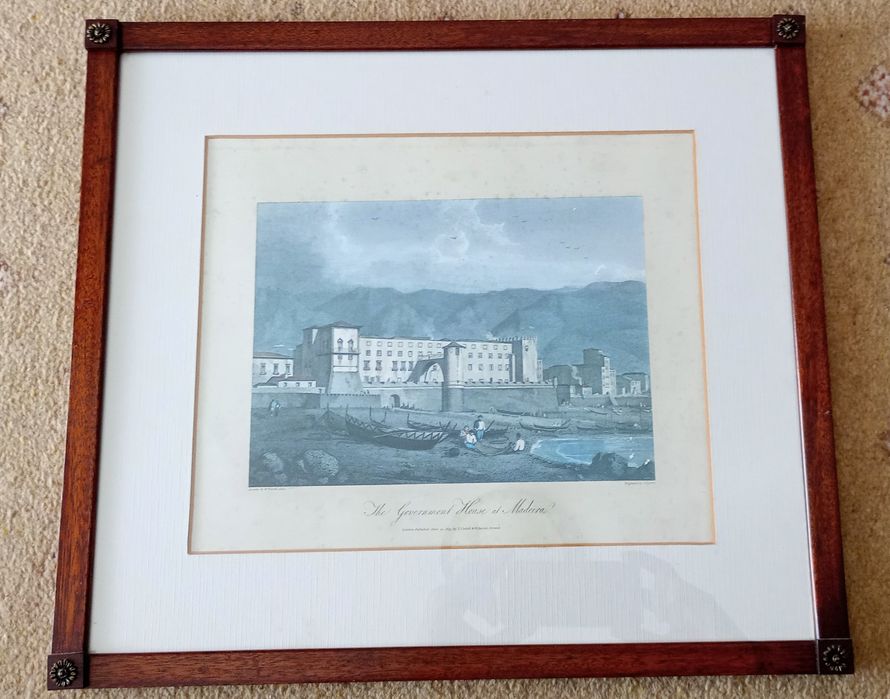 Quadro com litografia do Palácio de São Lourenço, Madeira, n.61/100