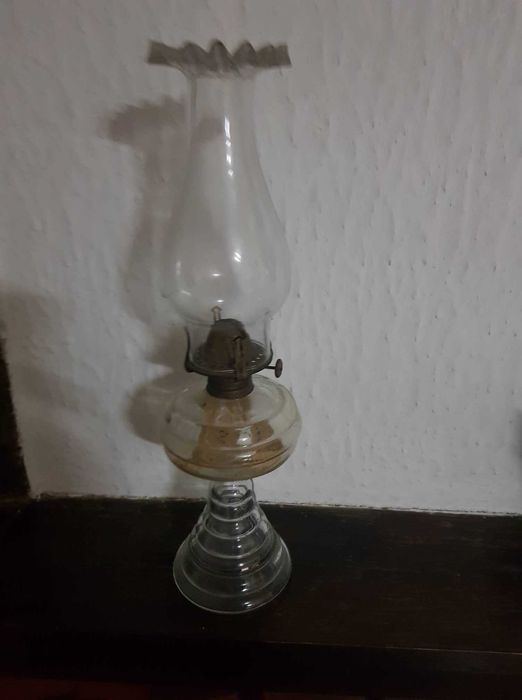 Lamparina de cristal a combustão