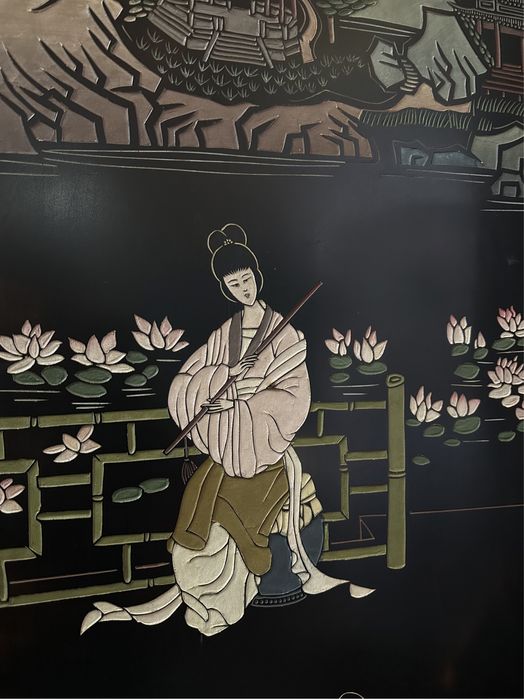 Вінтажна ширма в азіатському стилі