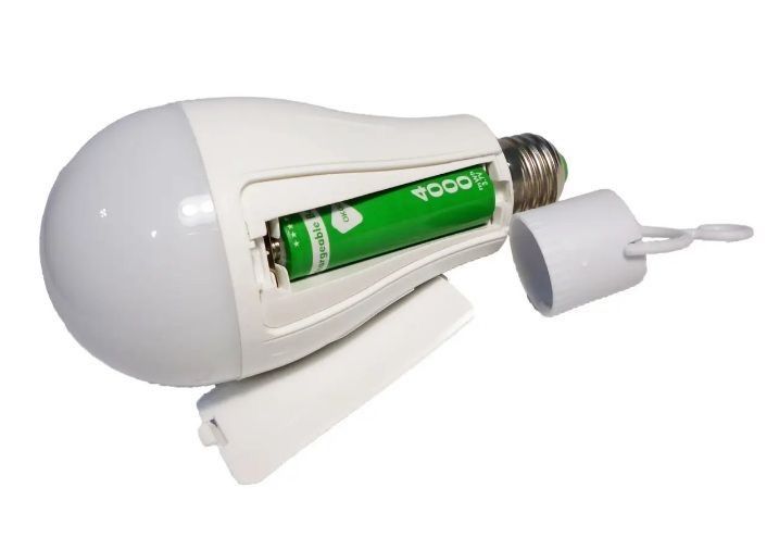 Лампочка аварійна з акумулятором 15w, 18650, в патрон E27 BL Fa 3915