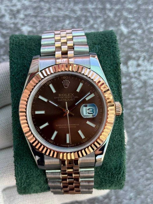 Швейцарские часы Rolex Datejust Chocolate Rose Gold. Топ качество