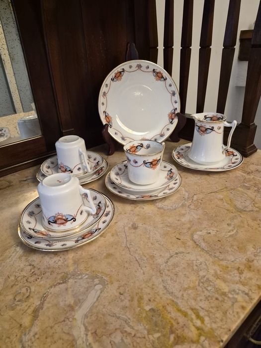 Serviço de chá em porcelana da regiao da Boemia