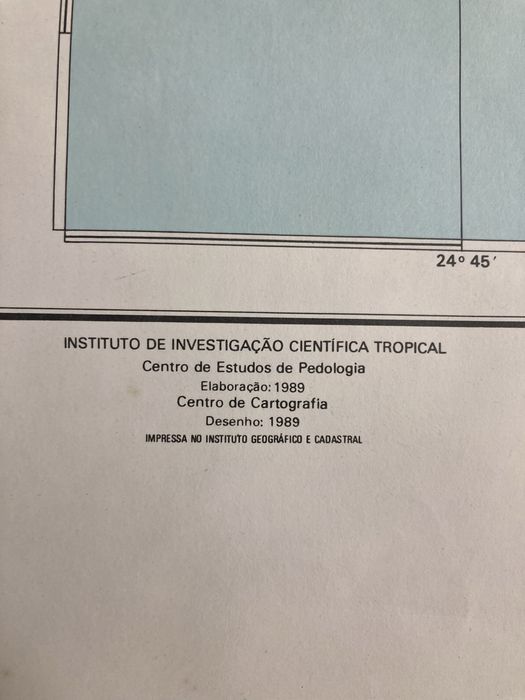 Carta Hipsométrica da Ilha Brava, Cabo Verde 1989