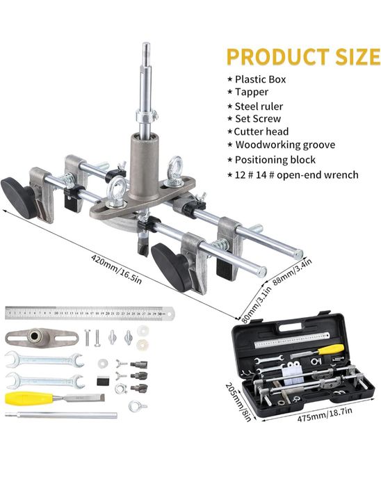 Kit ferramentas instalação fechadura porta madeira