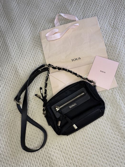 TOUS Brunock Chain czarna torebka crossbody