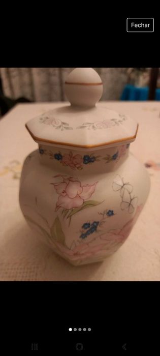 Pote de porcelana pequeno - Porcelanas Cláudia- Made in Portugal