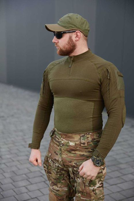 Тактична військова чоловіча бойова сорочка убакс Tactical Олива S-3XL