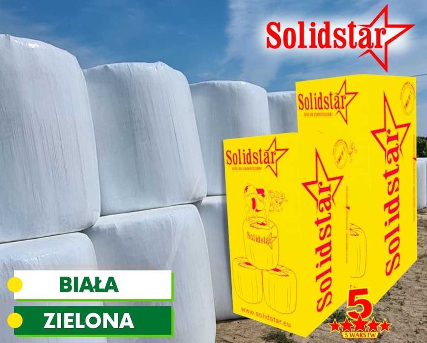 Folia SOLIDSTAR do sianokiszonki 1800m/500mm biała lub zielona