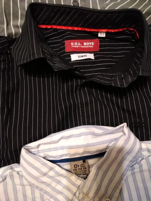 Zestaw chłopięcy 158 - 164 cm dżinsy,spodnie dresowe, koszule