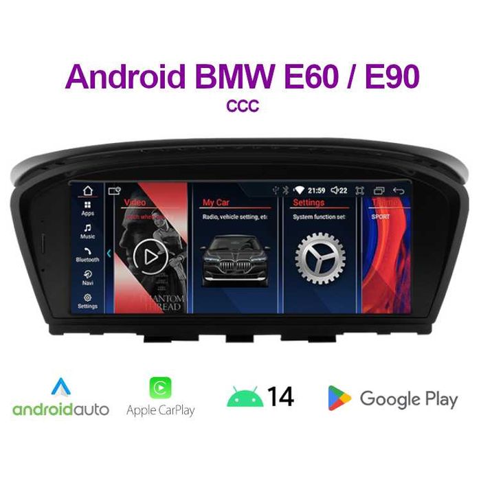Radio Android BMW E60 E90  CCC / Carplay Android Auto Wi-FI 2+32 GB