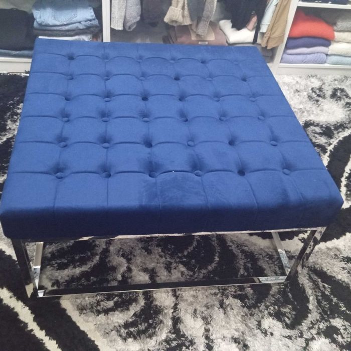 Pufa duża 90cm granatowa