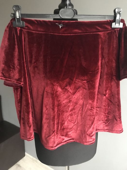 Welurowa nowa bluzka hiszpanka