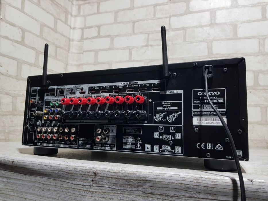 7.2 AV ресивер ONKYO TX-NR 676,*7x165 Вт, Wi-Fi, HDMI, 4K Bluetooth б/у з Німеччини