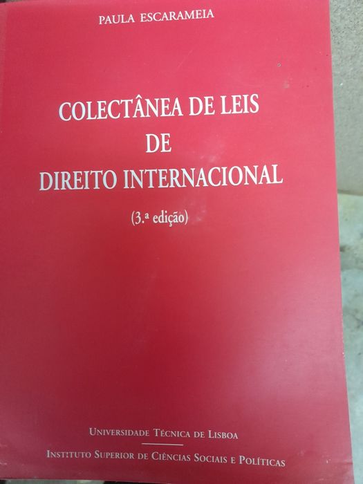 Livro colectânea de leis de direito  internacional