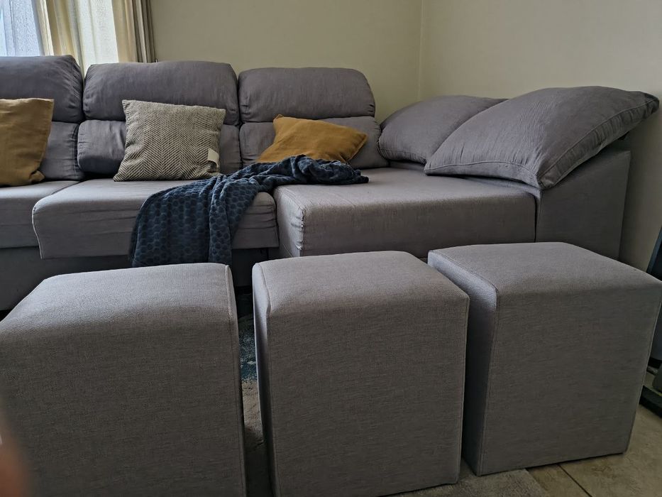 Sofá 3 Lugares Chaise Longue