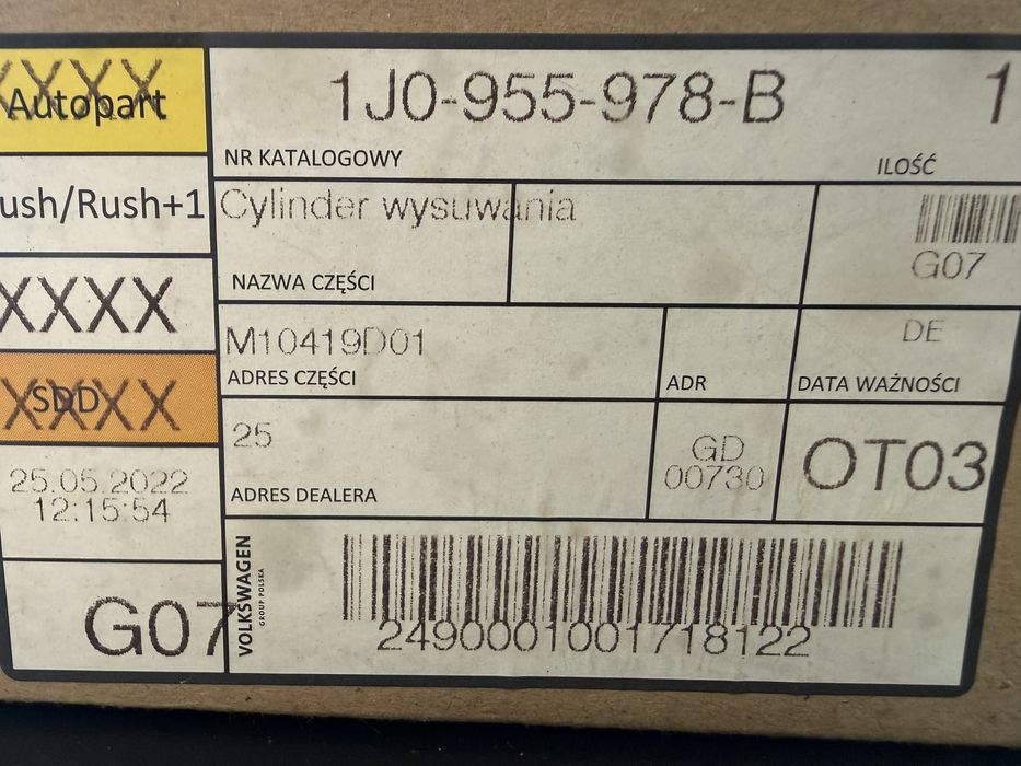 Pompa spryskiwacza reflektorow xenon vw golf iv/bora